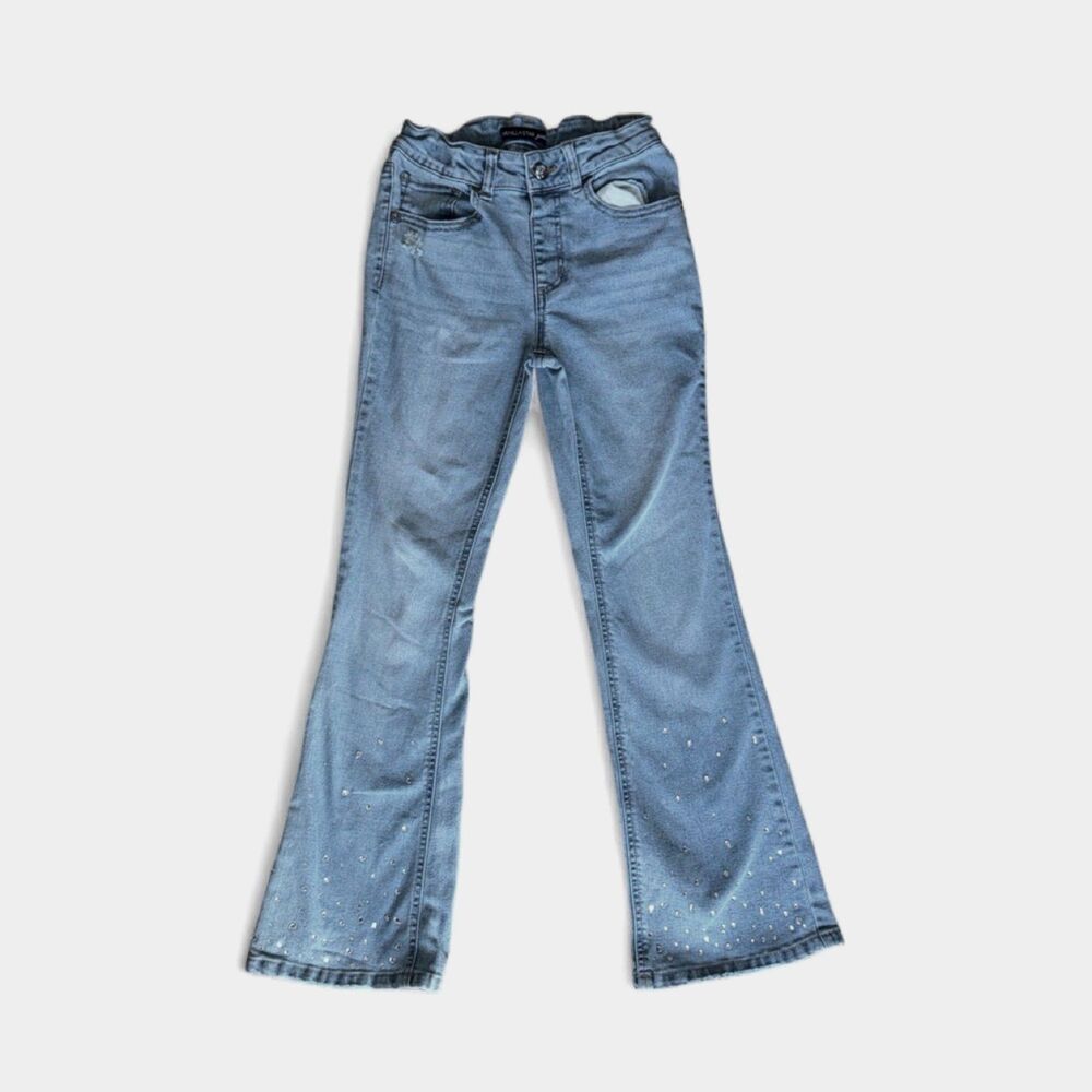 Girls Vanilla Star blue flared denim jeans sz 10